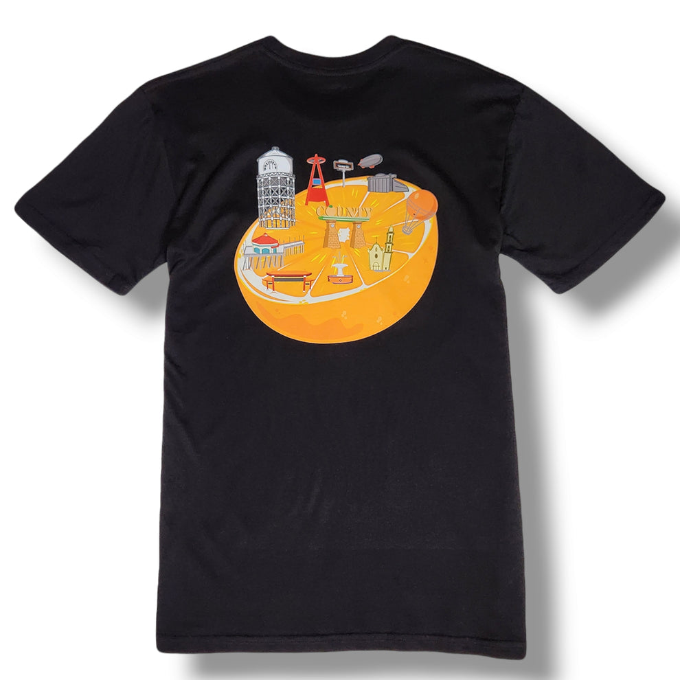 The County Project-Landmarks Tee Black