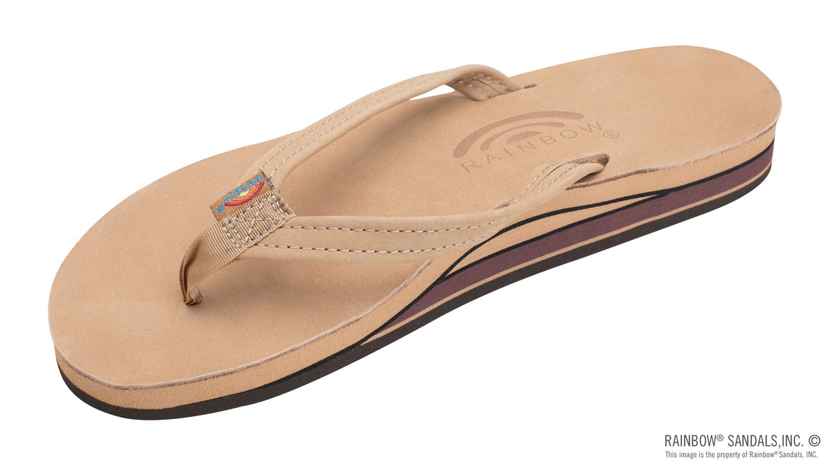 RAINBOW SANDALS THIN STRAP LEATHER DOUBLE THICK 302ALTSN Sunny Smith LLC