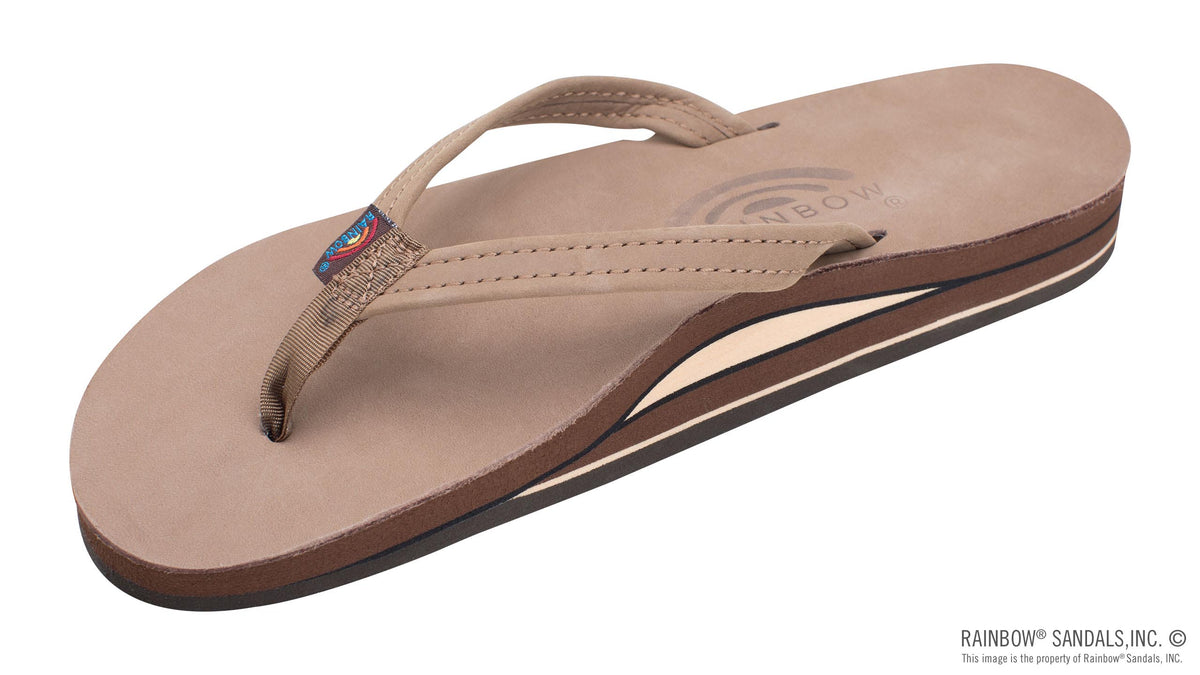 RAINBOW SANDALS THIN STRAP LEATHER DOUBLE THICK 302ALTSN Sunny Smith LLC