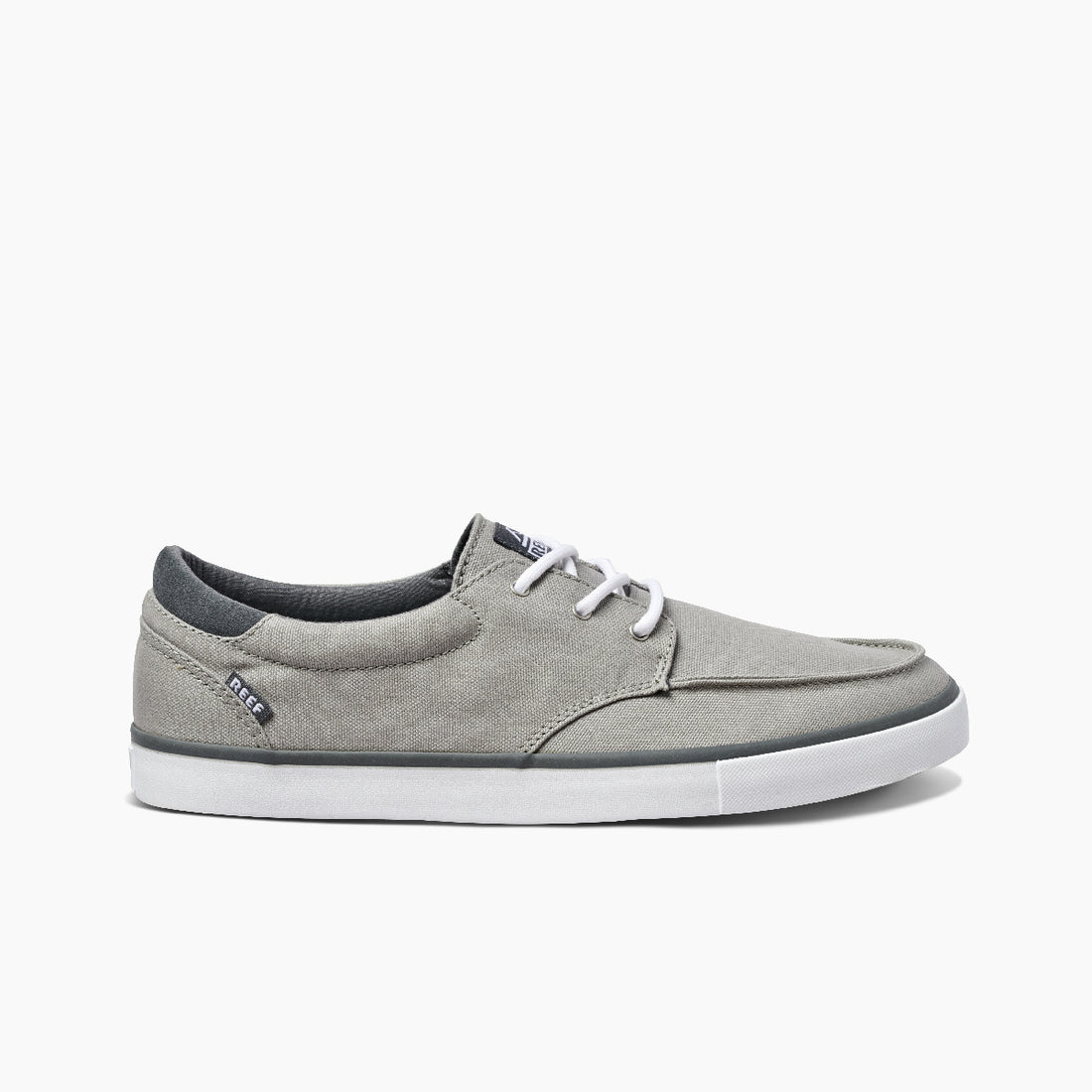 REEF DECKHAND 3 MEN&#39;S CASUAL BOAT SHOE (GREY/WHT) Sunny Smith LLC