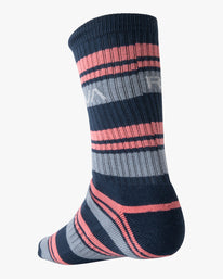 RVCA Crew Socks Striped/White Sunny Smith LLC