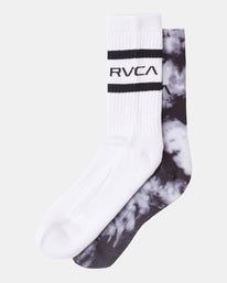 RVCA Crew Socks Tie-Die/White Sunny Smith LLC