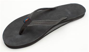 Black rainbow flip flops on sale