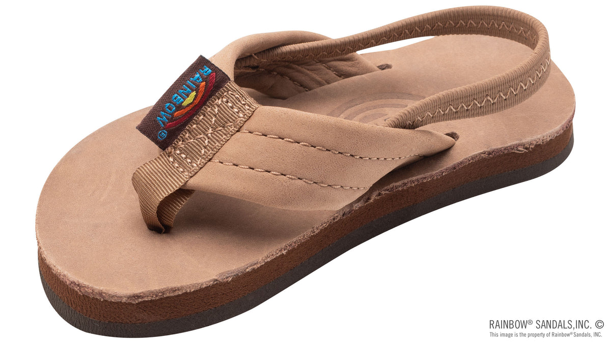 Rainbow Sandals Kids - Premier Leather Single Layer - 1&quot; Strap - Dark Brown Sunny Smith LLC