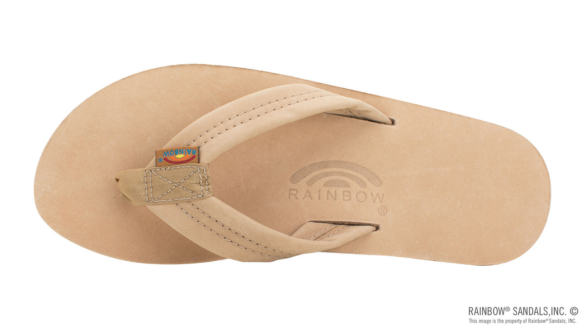 Rainbow Sandals Men&#39;s Double Layer - 1&quot; Strap - Dark Brown Sunny Smith LLC