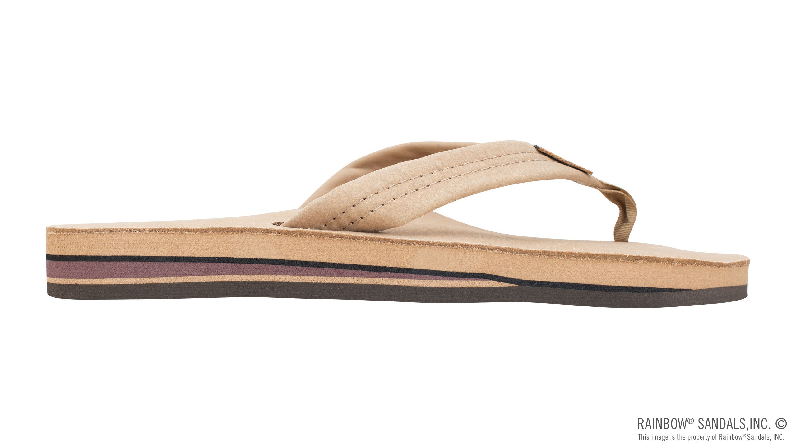 Rainbow Sandals Men's Double Layer - 1" Strap - Dark Brown Sunny Smith LLC