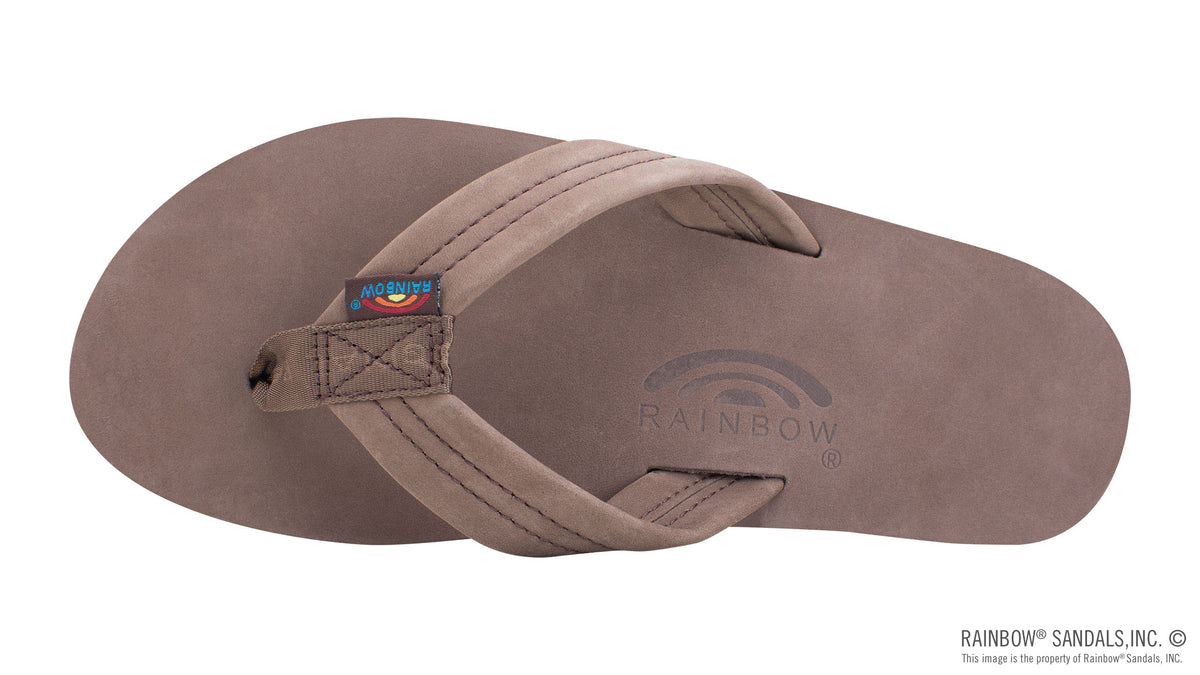 Rainbow Sandals Men&#39;s Double Layer Leather- 1&quot; Strap - Expresso Sunny Smith LLC