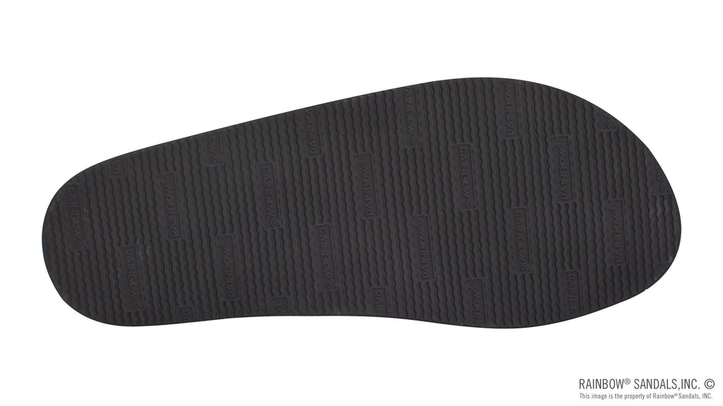 Rainbow Sandals Men's Premier Blues - Single Layer - 1" Strap - Black/Blue Sunny Smith LLC