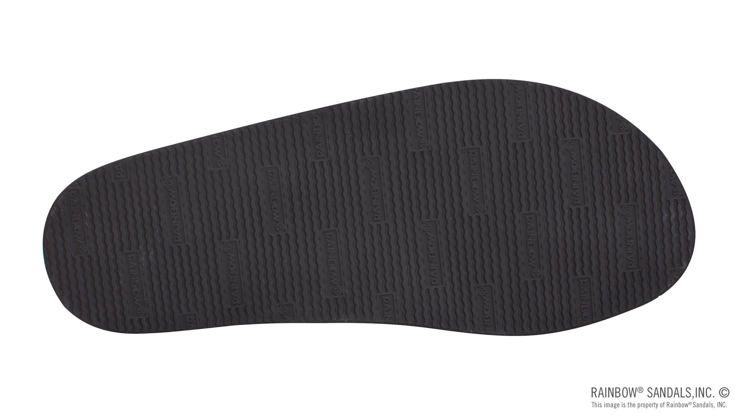 Rainbow Sandals Men's Premier Blues - Single Layer - 1" Strap - Black/Blue Sunny Smith LLC