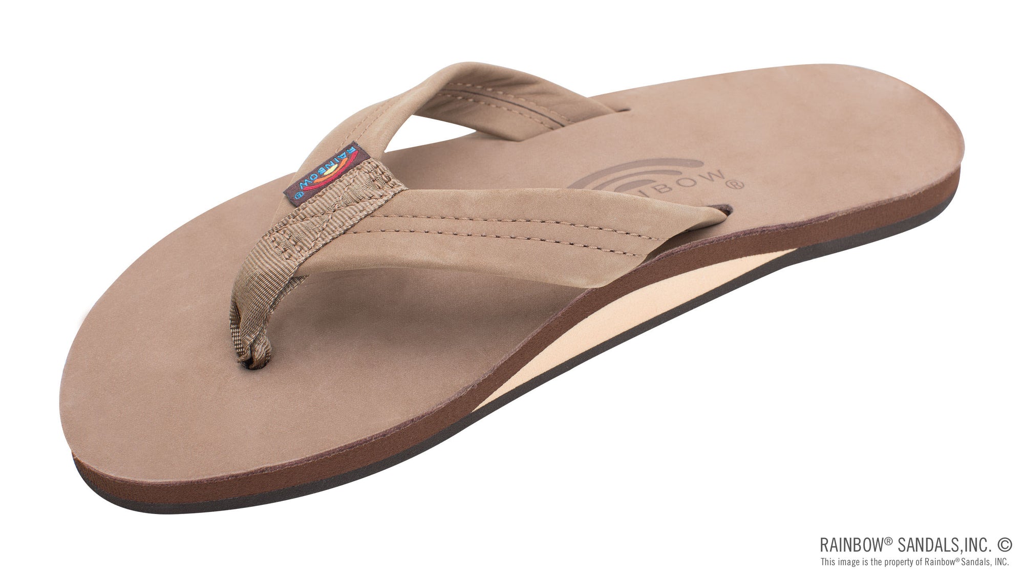 Rainbow Sandals Men's - Single Layer - 1" Strap - Dark Brown Sunny Smith LLC