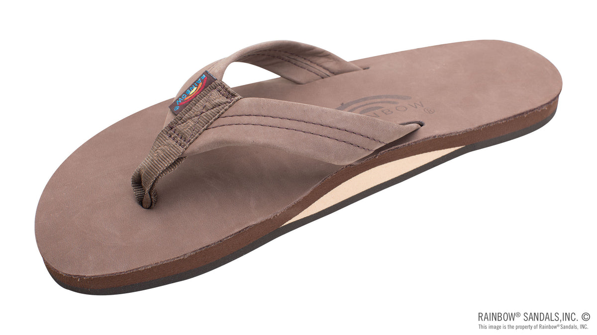 Rainbow Sandals Men&#39;s - Single Layer - 1&quot; Strap - Expresso Sunny Smith LLC