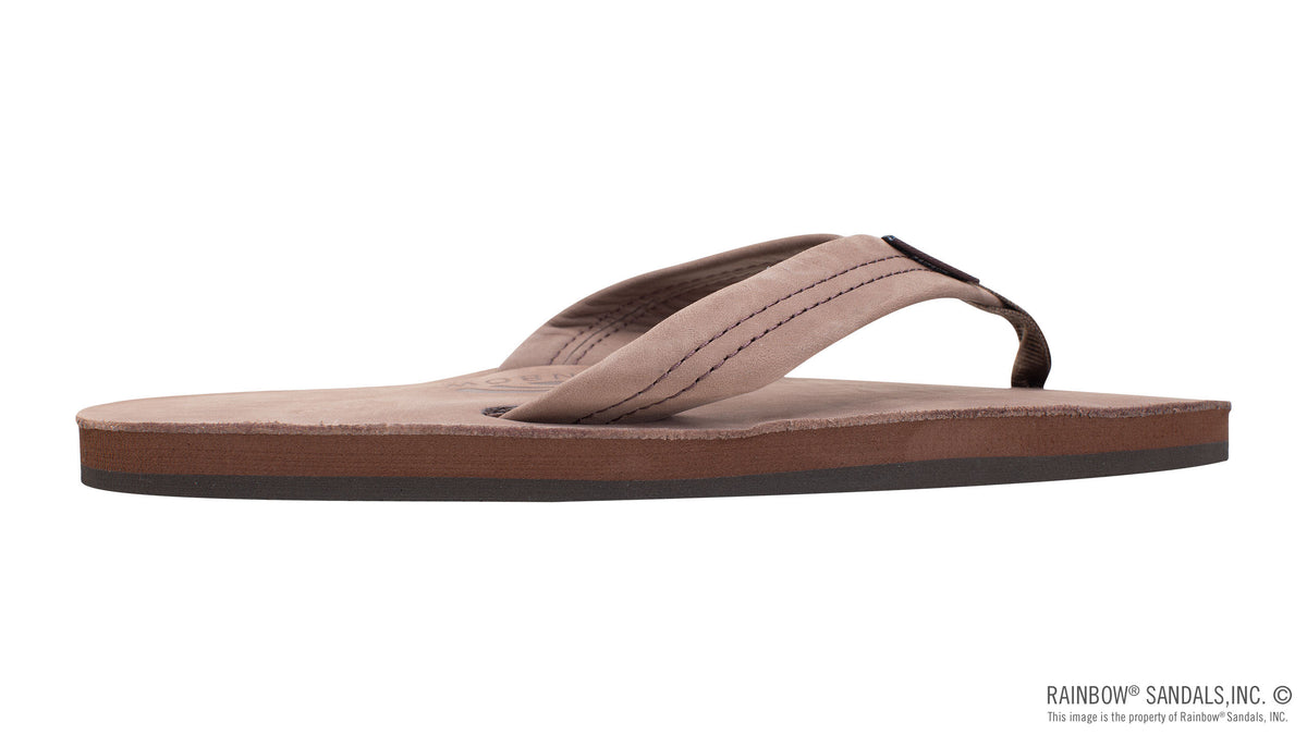 Rainbow Sandals Men&#39;s - Single Layer - 1&quot; Strap - Expresso Sunny Smith LLC