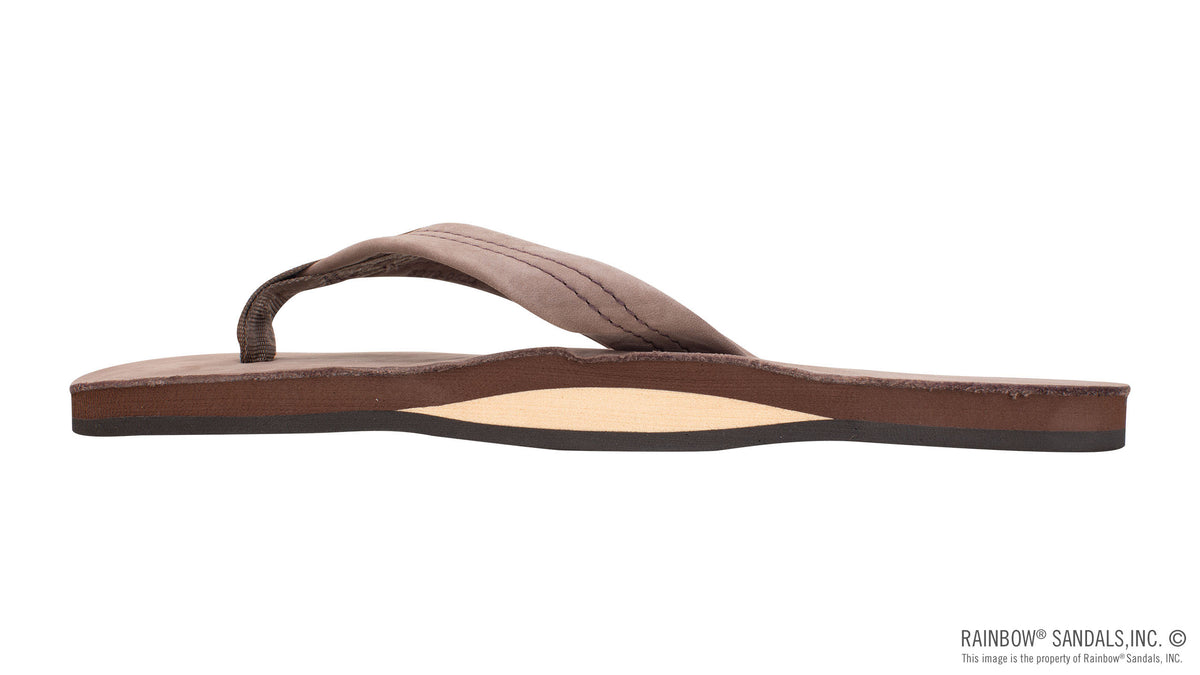 Rainbow Sandals Men&#39;s - Single Layer - 1&quot; Strap - Expresso Sunny Smith LLC