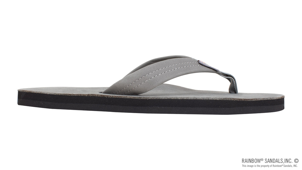 Rainbow Sandals Men&#39;s - Single Layer - 1&quot; Strap - Grey Sunny Smith LLC