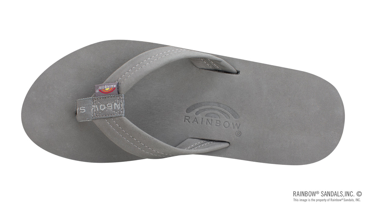 Rainbow Sandals Men&#39;s - Single Layer - 1&quot; Strap - Grey Sunny Smith LLC