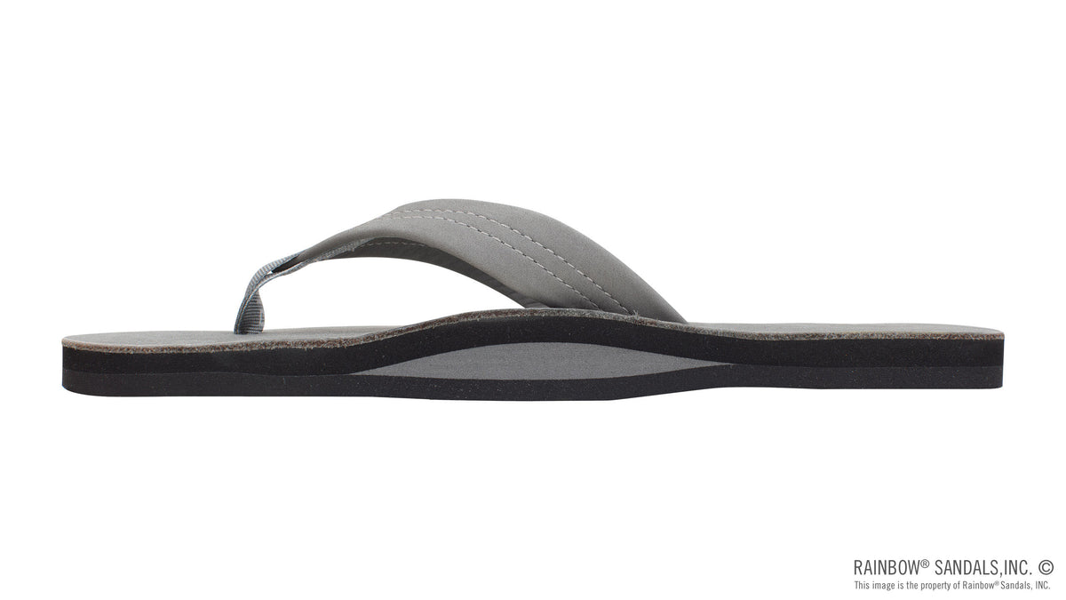 Rainbow Sandals Men&#39;s - Single Layer - 1&quot; Strap - Grey Sunny Smith LLC