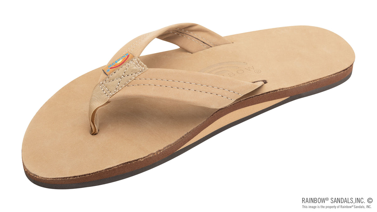 Rainbow Sandals Men&#39;s - Single Layer - 1&quot; Strap - Sierra Brown Sunny Smith LLC