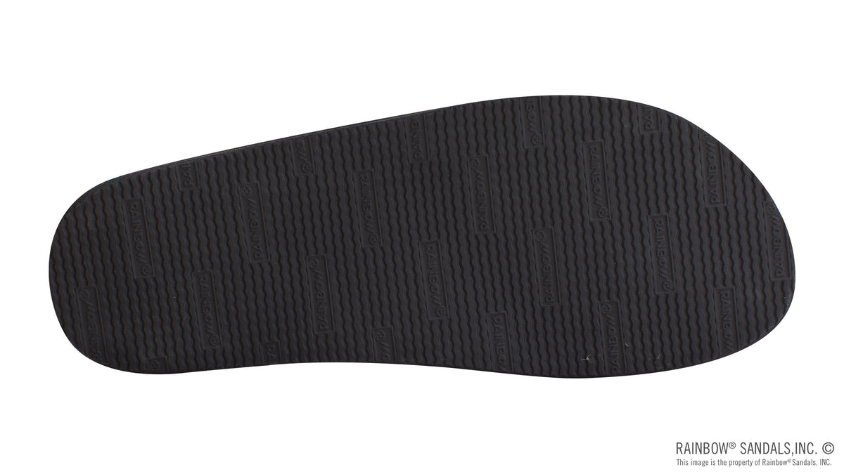 Rainbow Sandals Men&#39;s Single Layer Hemp - 1&quot; Strap - Black Sunny Smith LLC