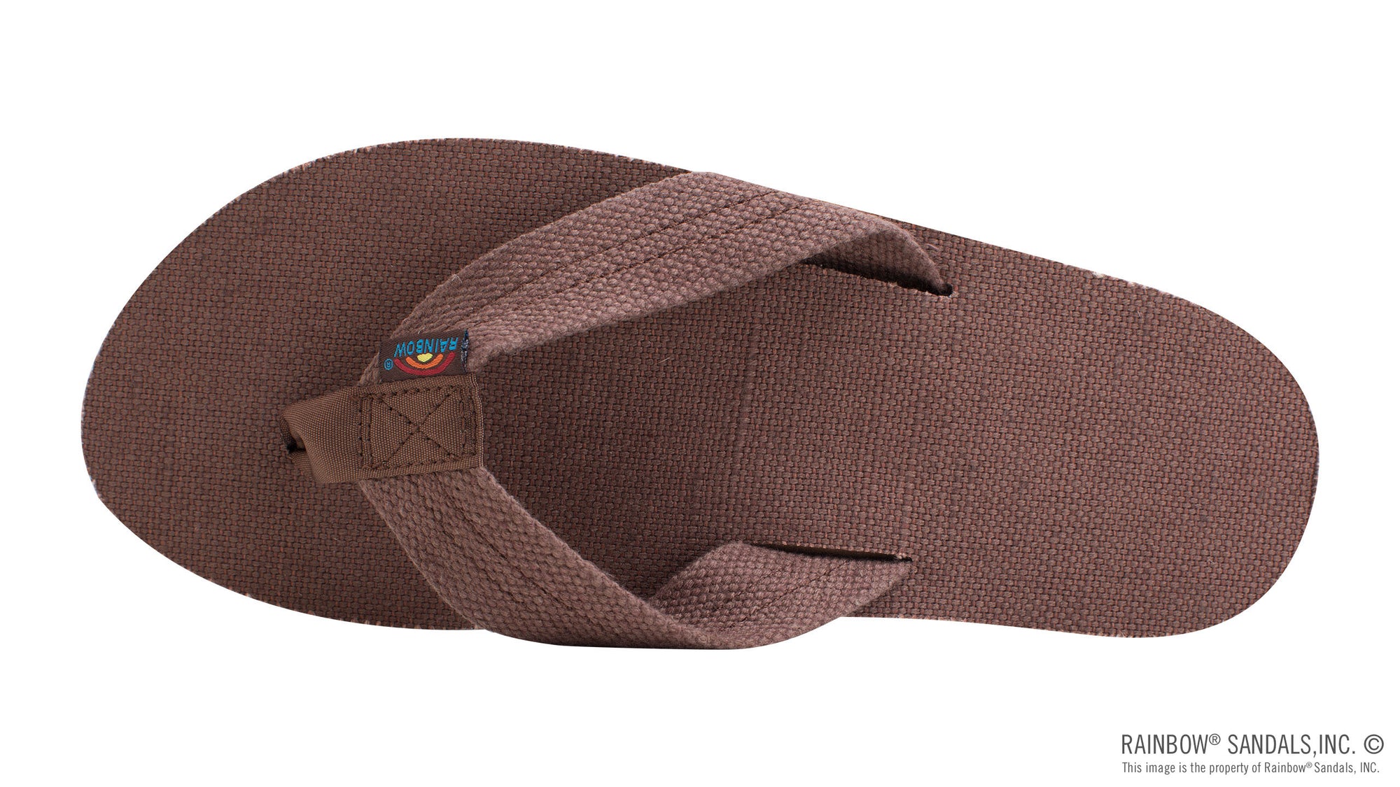 Rainbow Sandals Men's Single Layer Hemp - 1" Strap - Brown Sunny Smith LLC
