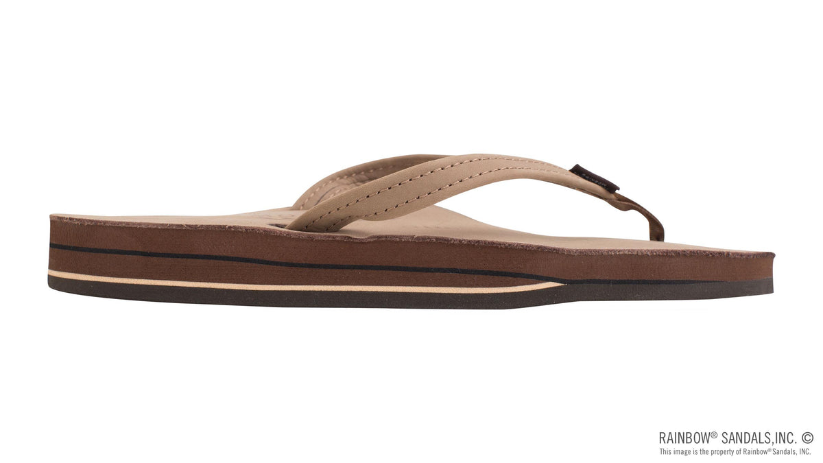 Rainbow Sandals Women&#39;s - Double Layer - 1&quot; Strap - Dark Brown Sunny Smith LLC