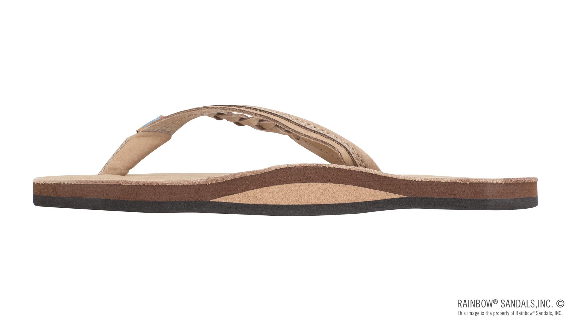 Rainbow Sandals Women's Flirty Braidy - Single Layer - 1/2" Braided Strap - Sierra Brown Sunny Smith LLC