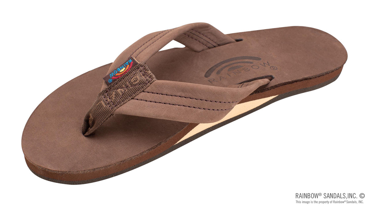 Rainbow Sandals Women&#39;s - Single Layer - 1&quot; Strap - Expresso Sunny Smith LLC