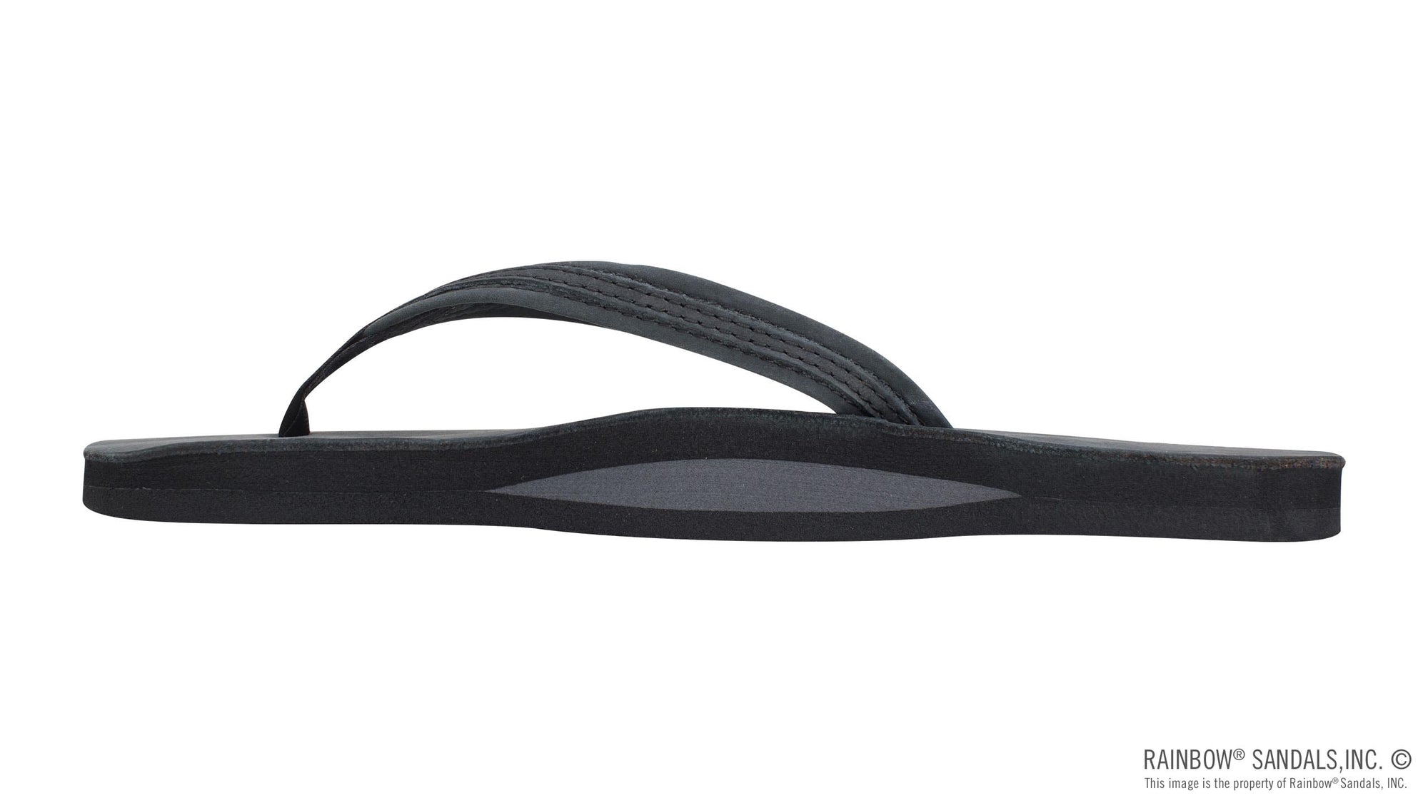 Rainbow Sandals Women's - The Madison - Single Layer - 1/2" Strap w/ Braid - Black Sunny Smith LLC