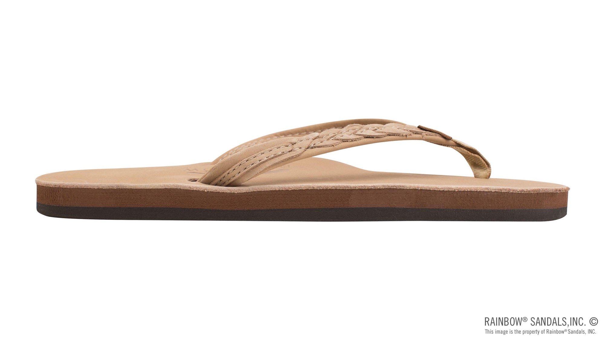 Made in USA Rainbow Sandals M シェラブラウン Rainbow Single Premier Leather Women's Sandals - Sierra