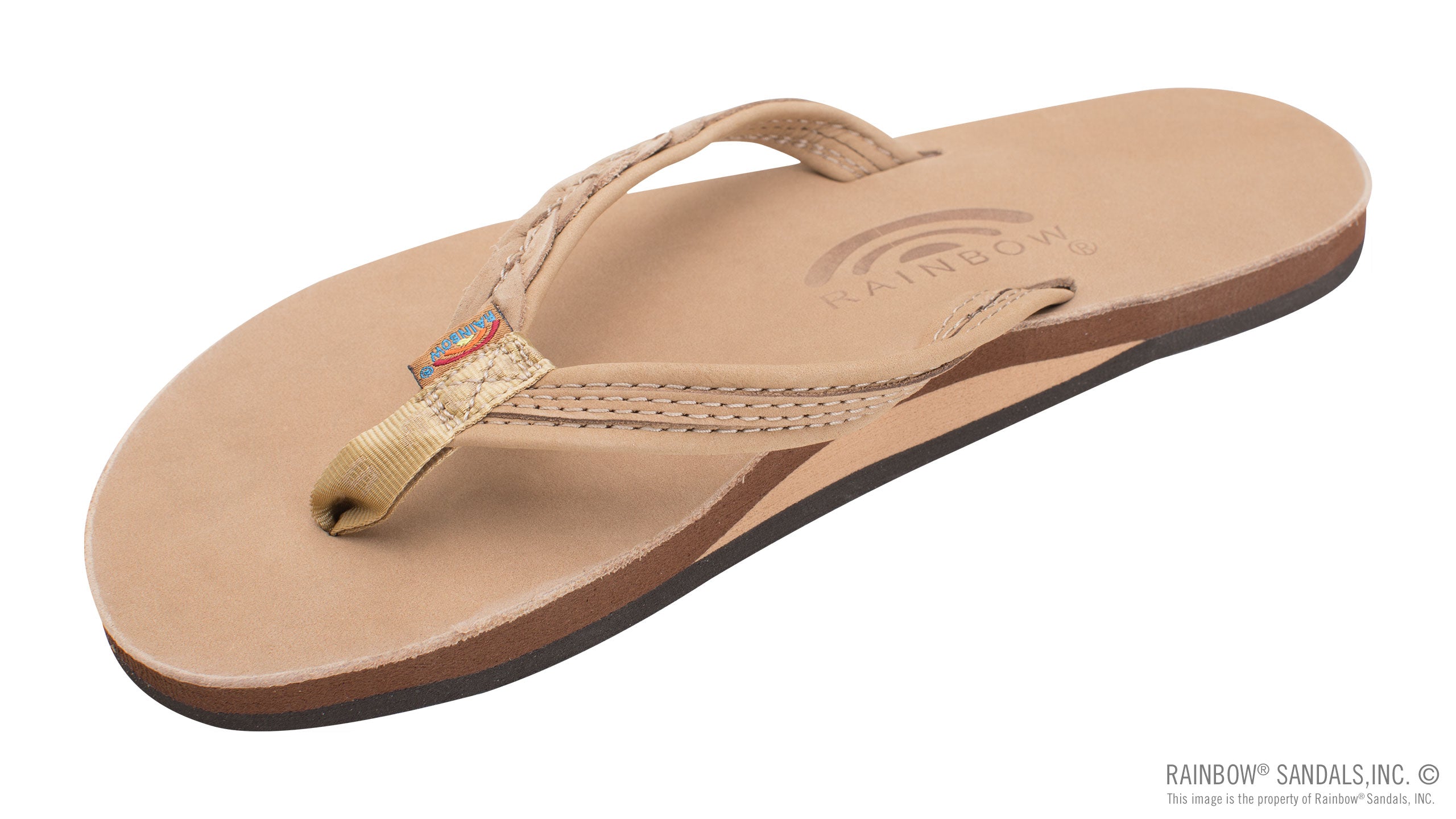 Rainbow Sandals Women's Hemp Single Layer Arch Sandals - Natural Gold Fish Navy Strap, Size X-Large
