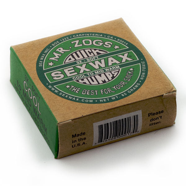 SEX WAX COCONUT QUICK HUMPS Surf Wax  (ECOBOX) Sunny Smith LLC