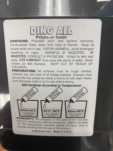 SURFSOURCE REICHHOLD ULTRA GLOSS Polyester Resin (1QT/.95L) Sunny Smith LLC
