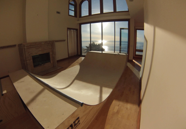 Painted Mini Ramp OC Ramps Garage Mini Ramp 2' Tall - Halfpipe – Sunny Smith LLC