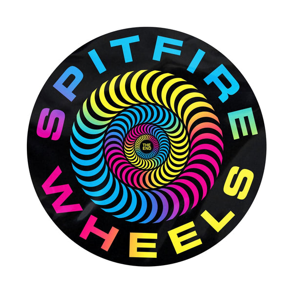 Spitfire Multi Swirl Classic Skateboard Sticker - Medium Sunny Smith LLC