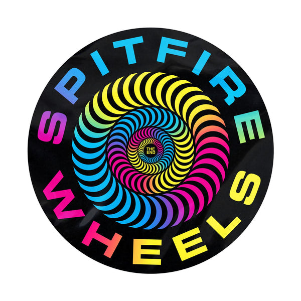 Spitfire Multi Swirl Classic Skateboard Sticker - Small Sunny Smith LLC