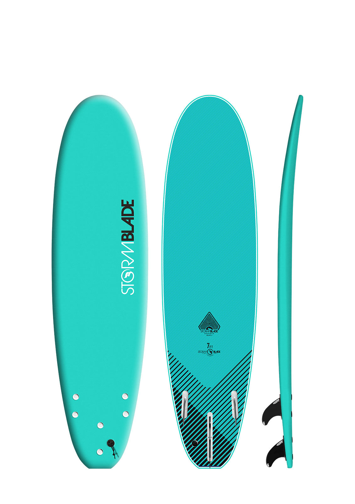 Storm Blade 7ft Surfboard-Turquoise