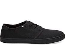 TOMS MENS CORDONES BLK/BLK HERITAGE CANVAS CUPSOLE Sunny Smith LLC