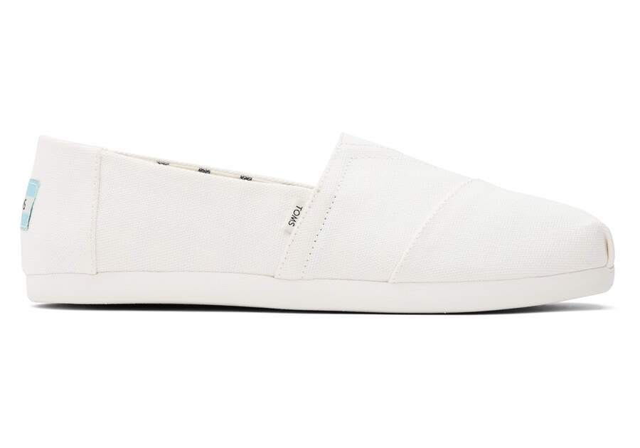 TOMS White Canvas Men's Alpargata Espadrille Sunny Smith LLC