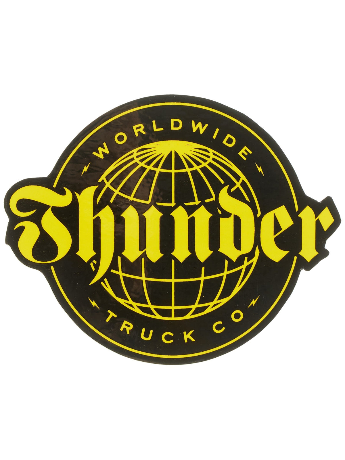 Thunder World Wide Sticker Yellow Sunny Smith LLC