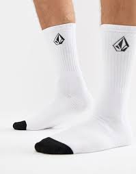 VOLCOM FULL STONE CREW SOCK 3PK (WHT) Sunny Smith LLC
