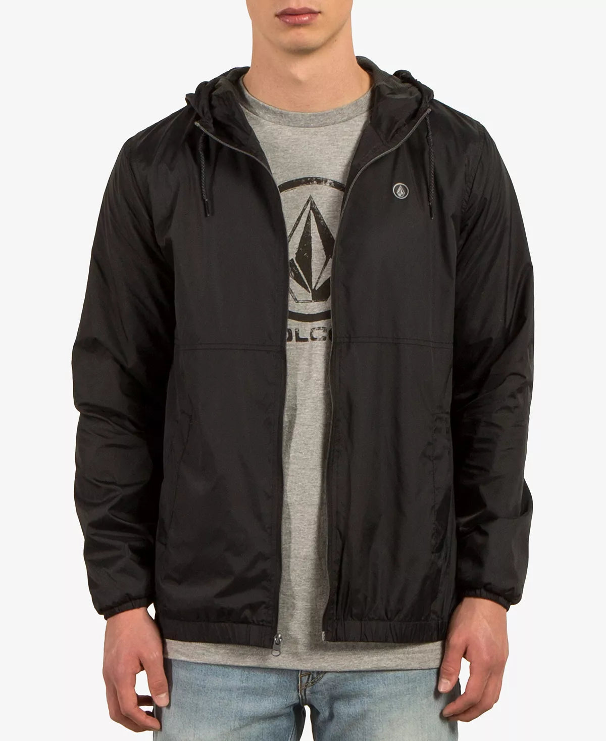 VOLCOM Men&#39;s Ermont Lightweight Full Zip Windbreaker Jacket Sunny Smith LLC