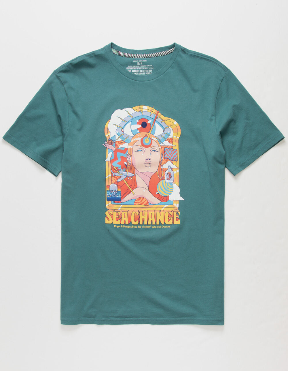 VOLCOM PANGEASEED MEN'S SS TEE- HYDRO BLUE Sunny Smith LLC