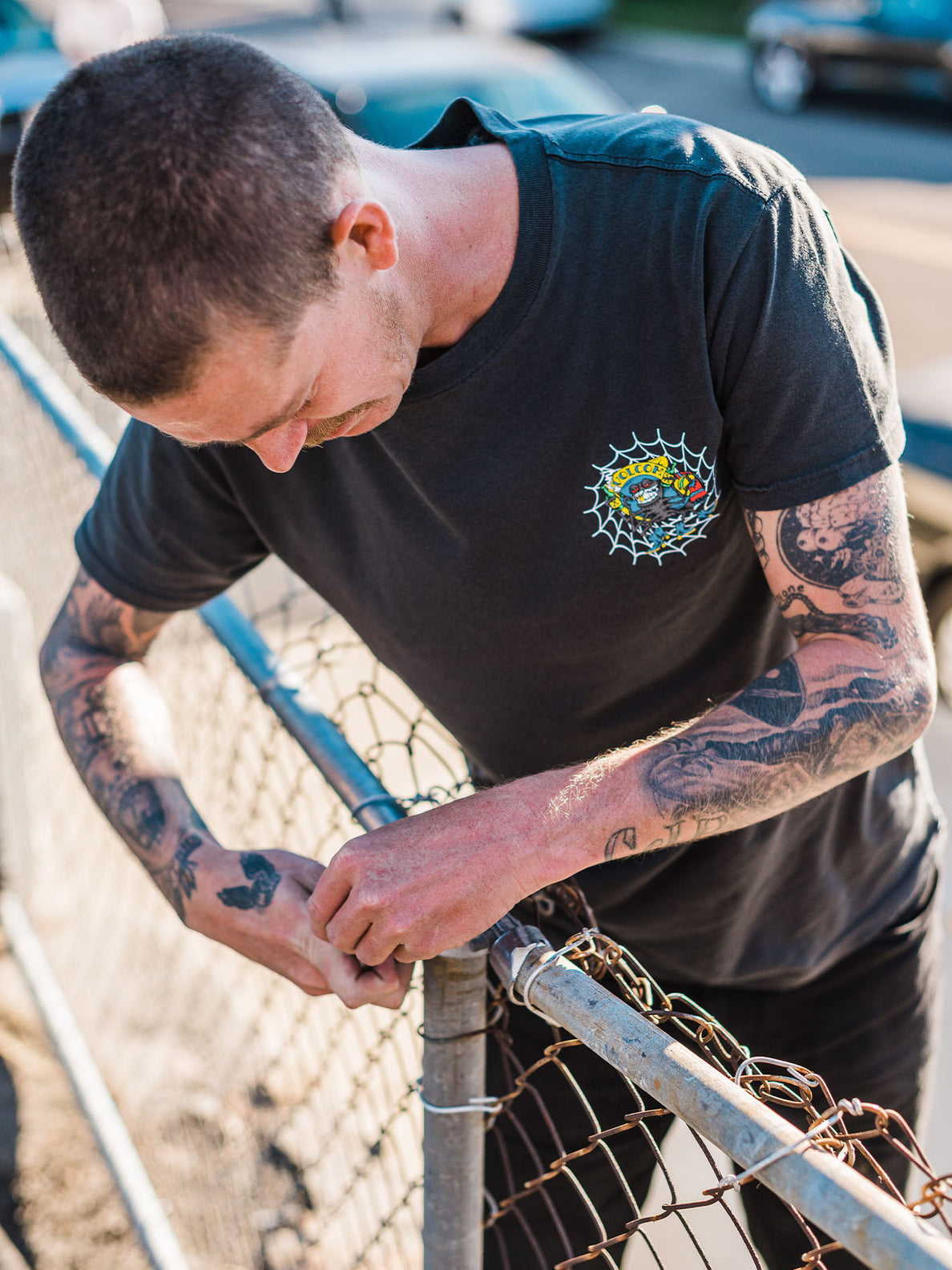 VOLCOM SKATE VITALS PROVOSTER SHORT SLEEVE TEE BLACK Sunny Smith LLC