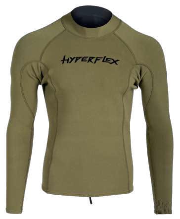 HYPERFLEX Wetsuit Men’s Vyrl Long Sleeve Surf Top – Green
