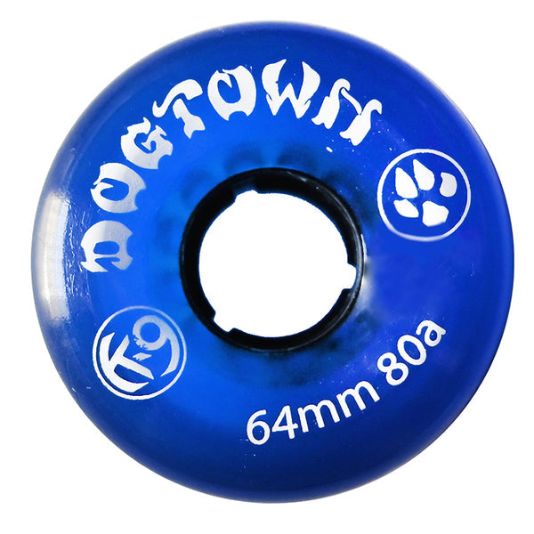 K-9 Premium Cruiser Wheels - 64mm x 80a - Clear Blue (Set of 4)