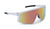 Optic Nerve Gravel Cat Sunglasses- Crystal Frost w/ Red Polarized Mirroe