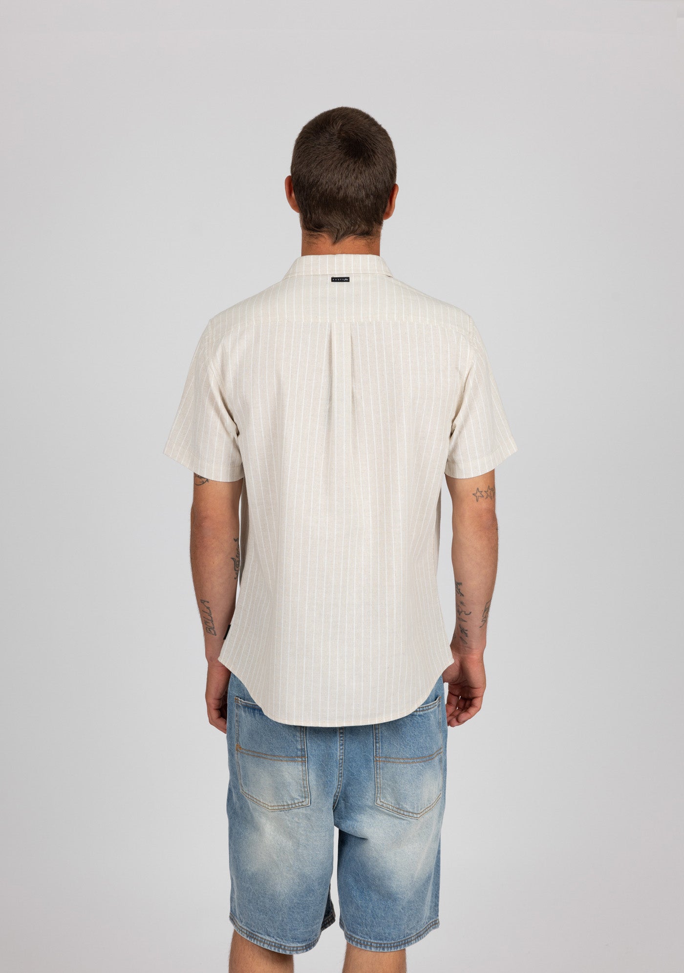 Rusty No Glyphs SS Woven Shirt - Oat