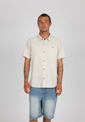 Rusty No Glyphs SS Woven Shirt - Oat