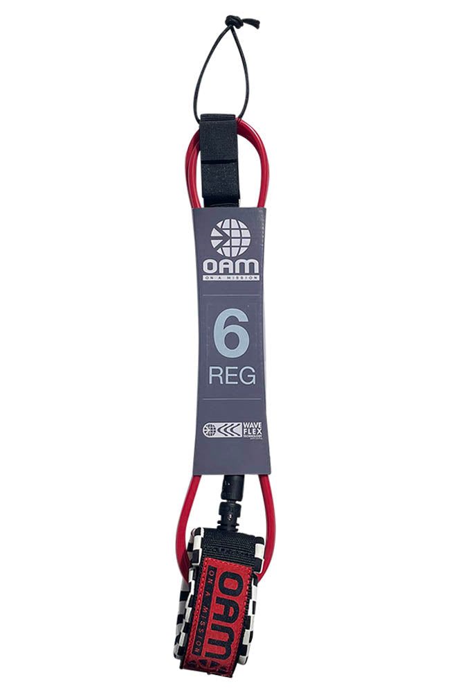 OAM 6' Regular Leash - MADE IN USA- BLOOD/CHECKER