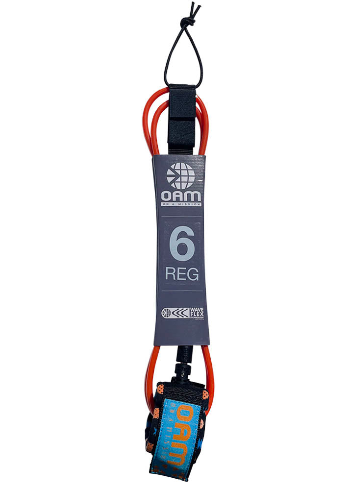 OAM 6&#39; Regular Leash Orange/Pineapple