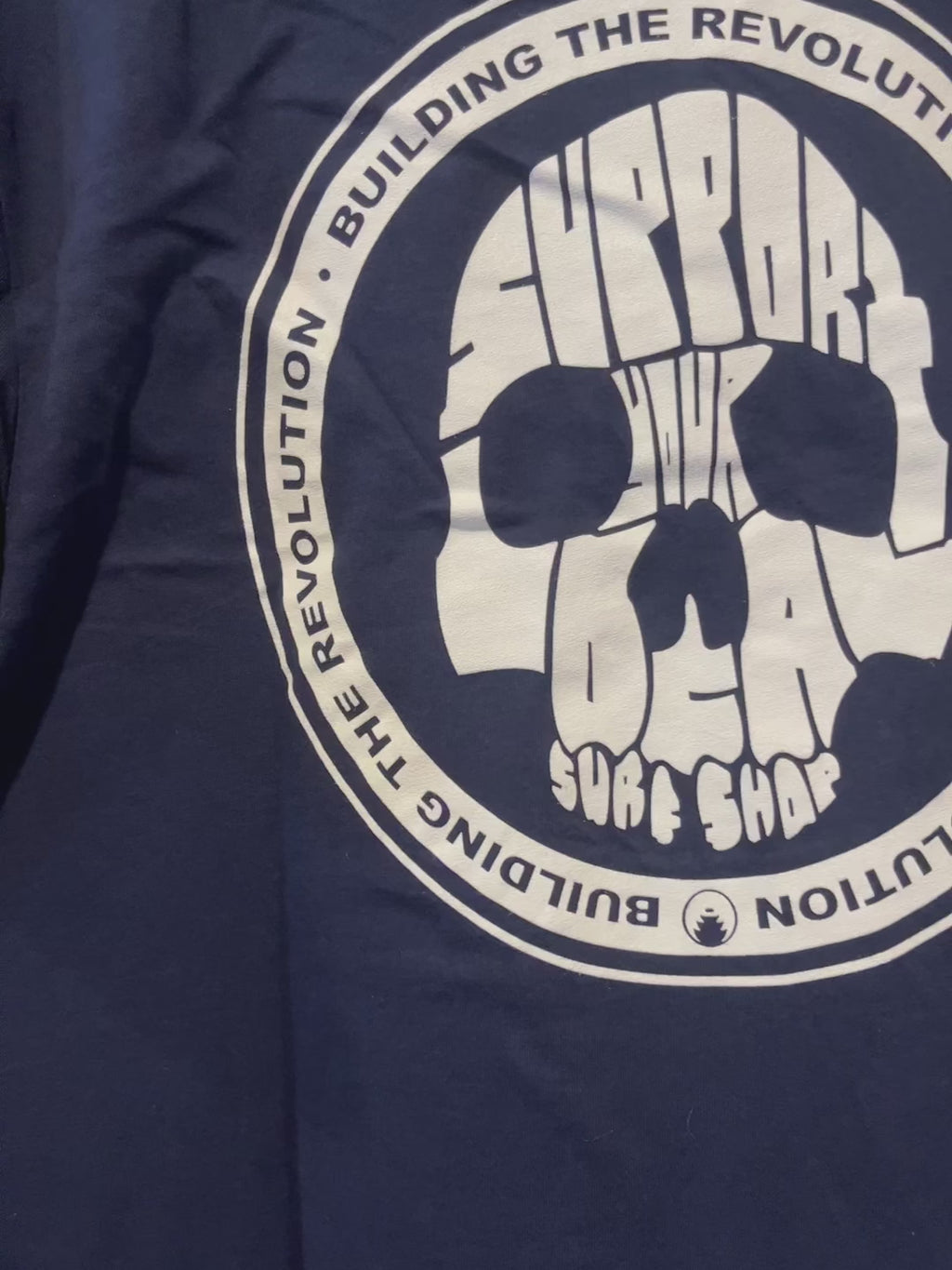 Building The Revolution Skull Logo Tee - Navy Blue